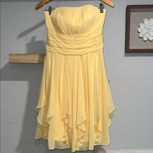 David’s bridal yellow short dress